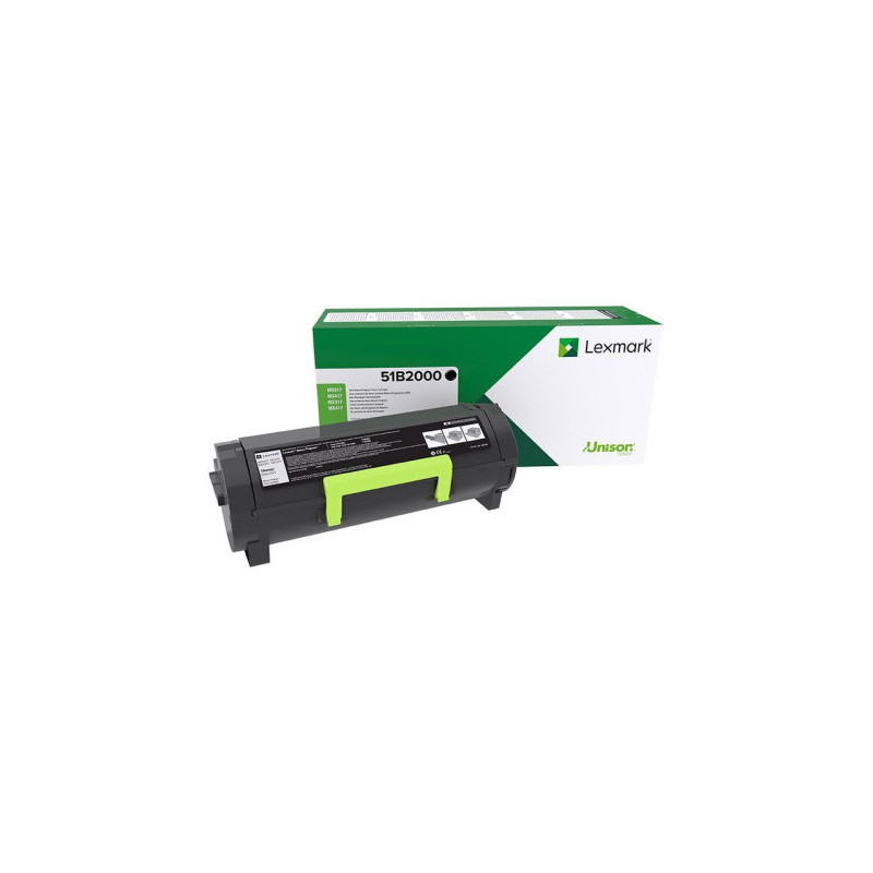 Cartouche noire Lexmark 51B2000 Origine pour MS 317/417/517/617 dn/dhn