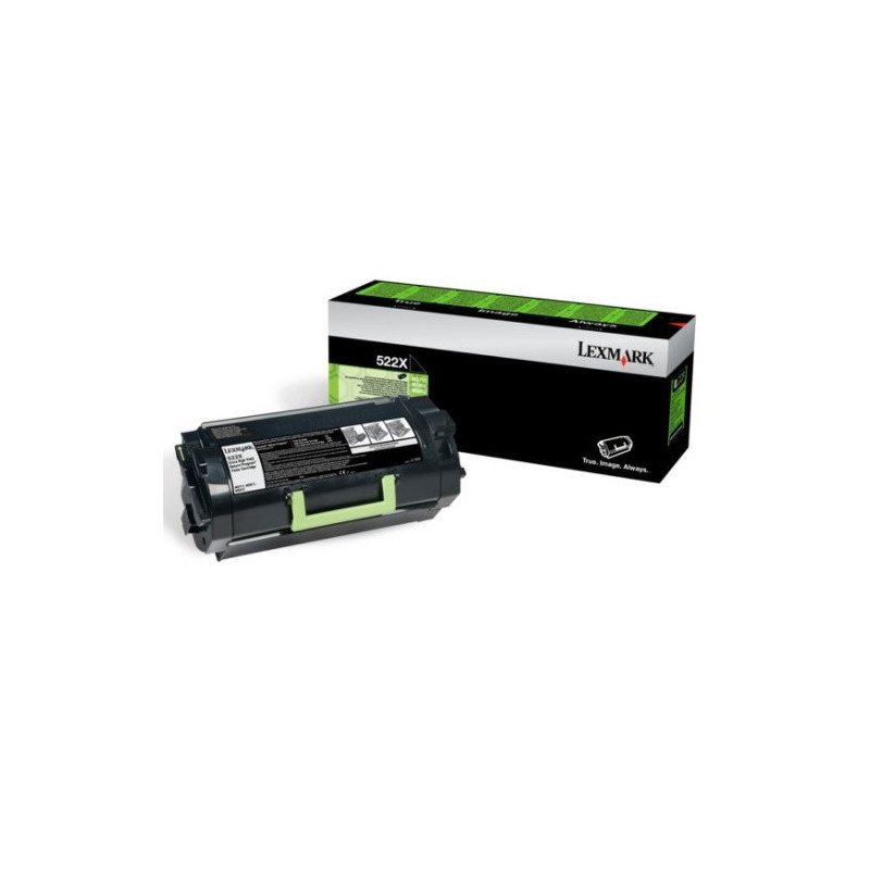 Cartouche Toner Noir Lexmark 522X Origine pour MS 811 / MS 812
