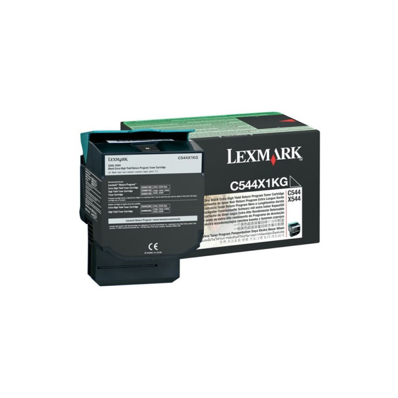 Cartouche d'origine Lexmark 0C544X1KG pour imprimantes Lexmark C 544