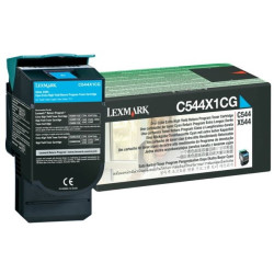 Cartouche d'origine Lexmark 0C544X1CG cyan pour C 544 Series