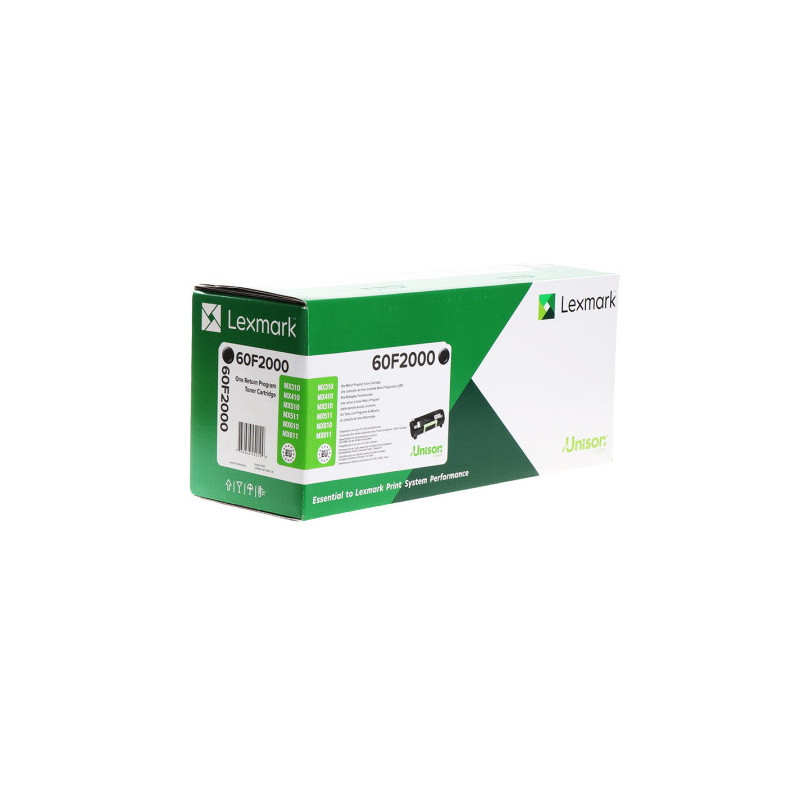 Toner laser Lexmark 602 Noir · 2 500 pages