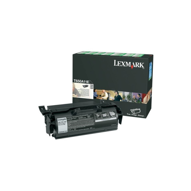 Cartouche d'origine Lexmark 650A Noir pour imprimantes Lexmark T 650