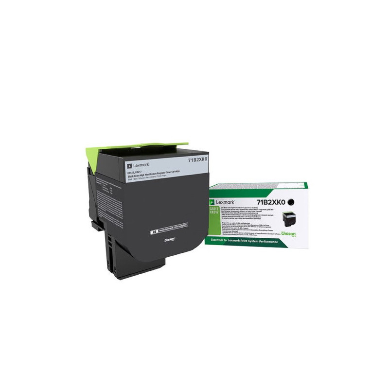 Cartouche Origine Noir 71B2XK0 pour Lexmark MS 417 dn, MS 517 dn, MX