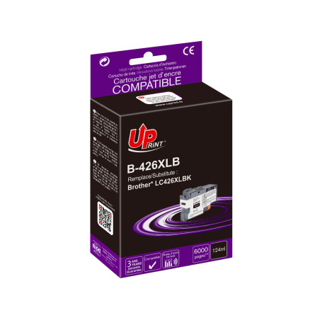 Cartouche noir premium UPrint LC426XLBK pour imprimantes Brother