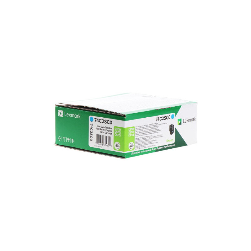 Cartouche laser cyan Lexmark 742S Origine pour Lexmark CS 720, CS
