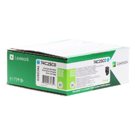 Cartouche laser cyan Lexmark 742S Origine pour Lexmark CS 720, CS