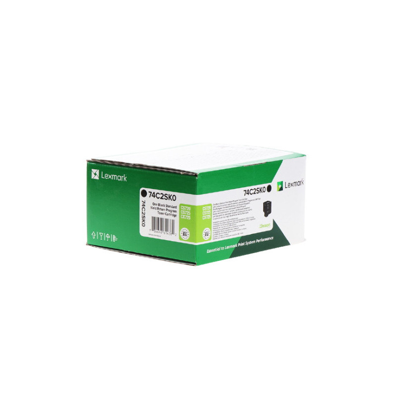 Cartouche Origine Lexmark 74C2SK0 Noir pour imprimantes Lexmark