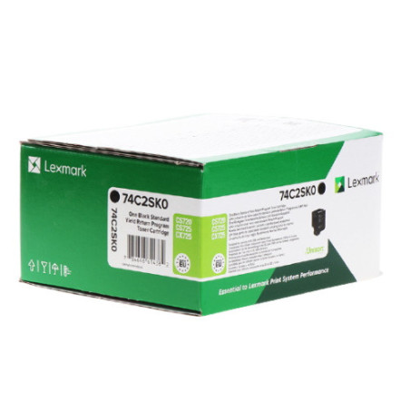 Cartouche Origine Lexmark 74C2SK0 Noir pour imprimantes Lexmark