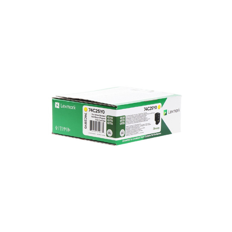 Cartouche laser jaune Origine Lexmark 742S – reconnue par vos