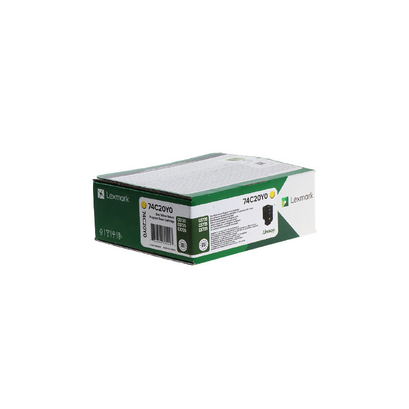 Cartouche d'origine Lexmark 742 jaune pour imprimantes compatibles