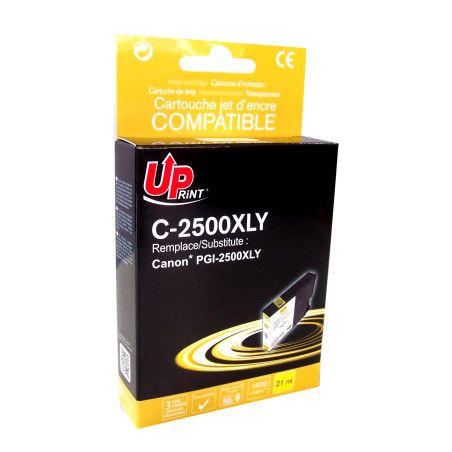 Cartouche d'encre UPrint compatible Canon PGI-2500XL Jaune · 1 600