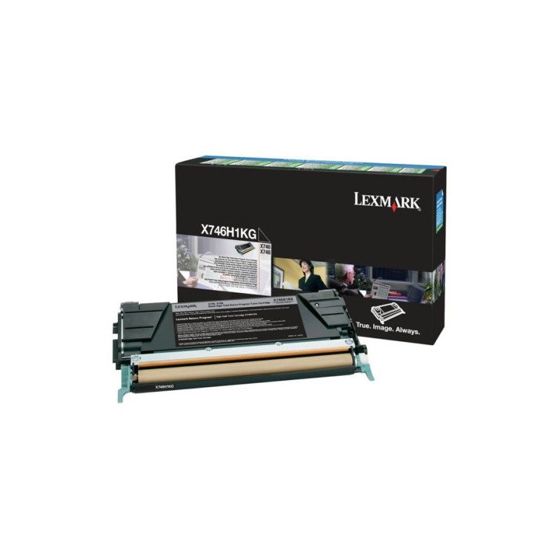 Cartouche d'origine Lexmark X746H1KG Noir pour Lexmark X746 DE, X748