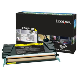 Cartouche Toner Lexmark X746A1YG Jaune Origine pour X746 DE X748 DE