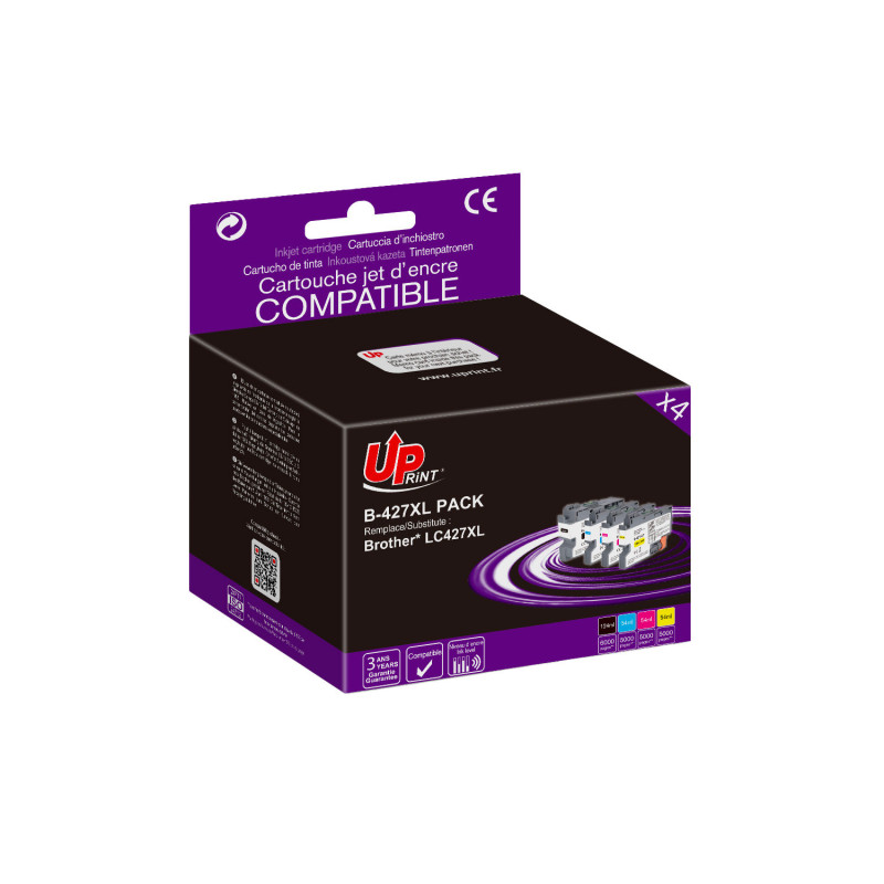 Cartouche UPrint Premium pour Brother LC427XL Pack, compatible