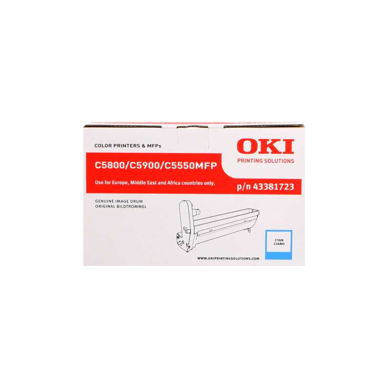 Cartouche cyan OEM C5800 pour imprimantes OKI C5500 et C5800