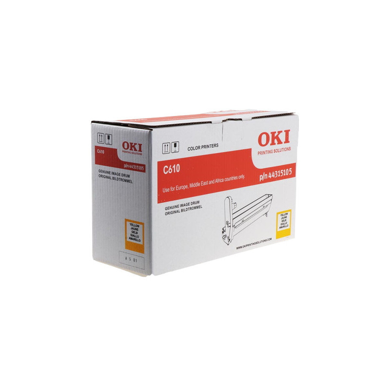 Cartouche jaune Origine pour imprimantes OKI C 610, conforme