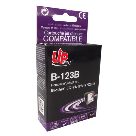 UPrint Premium Noir LC121/LC123/LC127 pour Brother, compatible