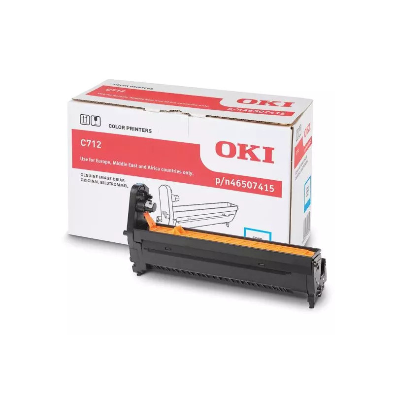 Cartouche cyan Origine OEM 46507415 pour Oki C 712 DN/N/Series