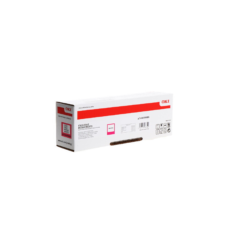 Cartouche Magenta Origine OKI 46490606 pour C 532 DN, C 542 DN, C