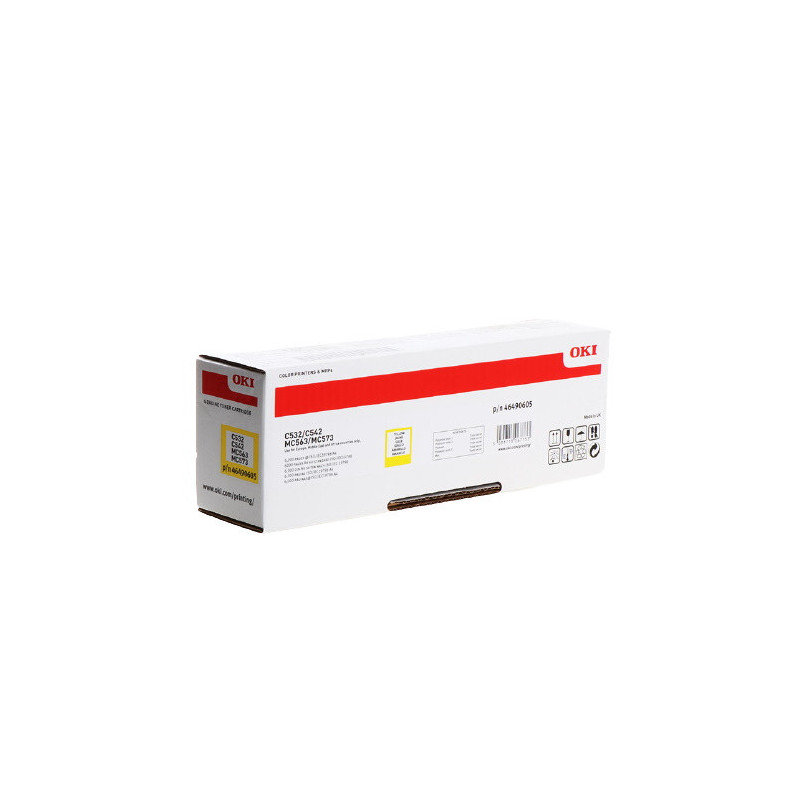 Cartouche jaune Origine OKI 46490605 pour C532DN C542DN C563DN MC573DN
