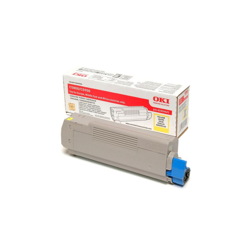 Cartouche/toner Origine Jaune C5800 pour imprimantes OKI C5500 et