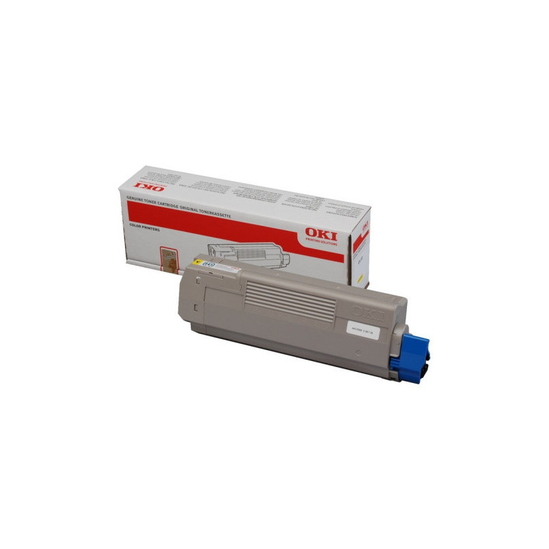 Cartouche jaune Origine OEM pour imprimantes OKI C610, rendement