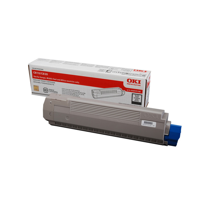 Cartouche Toner Noir D'Origine OEM C810 pour OKI C 810 C 830