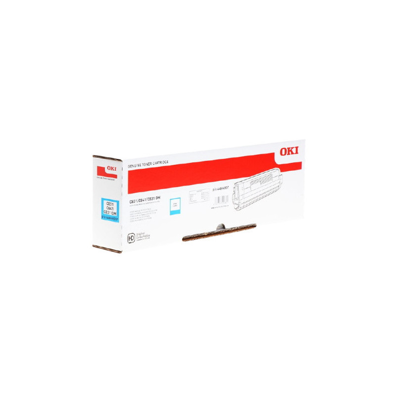 Toner Cyan Origine OEM C831 pour imprimantes OKI C 831 CDTN, DM, DN