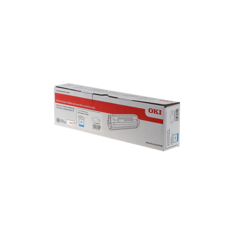 Cartouche Toner Origine OEM Cyan 45862839 pour OKI MC 853/870 Series