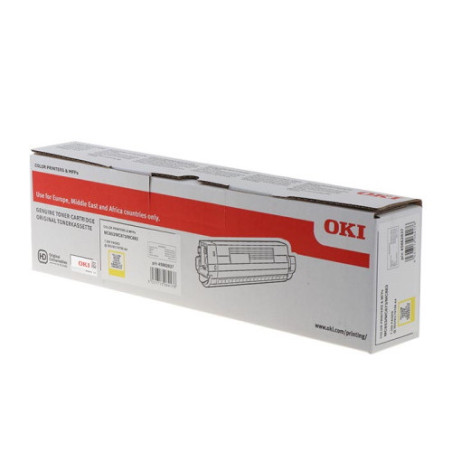 Cartouche jaune d'origine Oki 45862837 pour imprimantes MC 853/MC 873