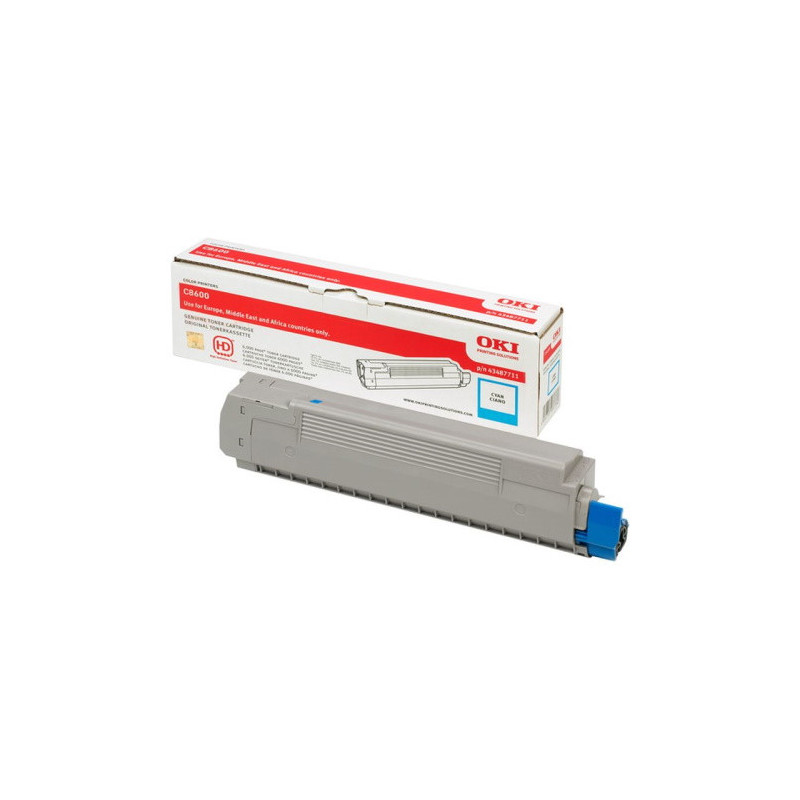Cartouche d'origine C8600 OKI Cyan pour imprimantes C8600 Series
