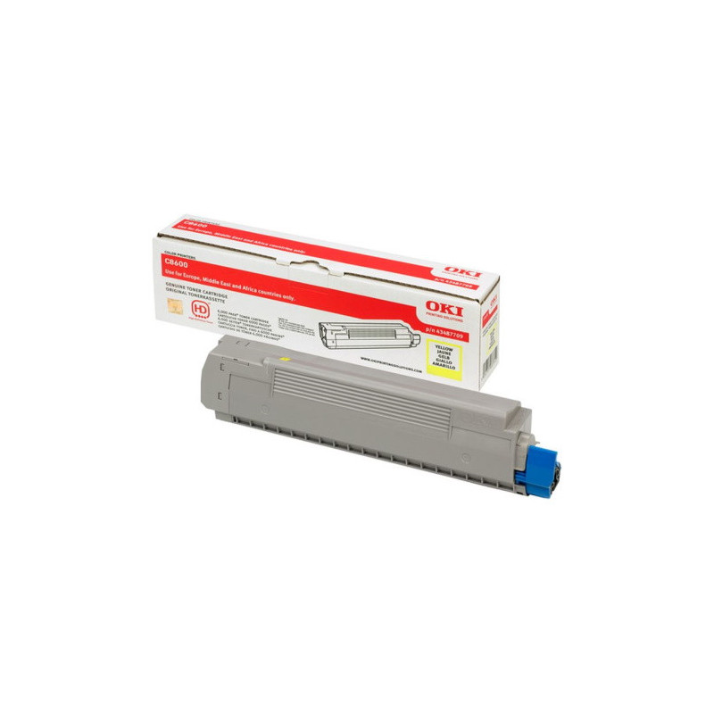 Consommable Origine jaune pour imprimantes OKI C 8600 Series