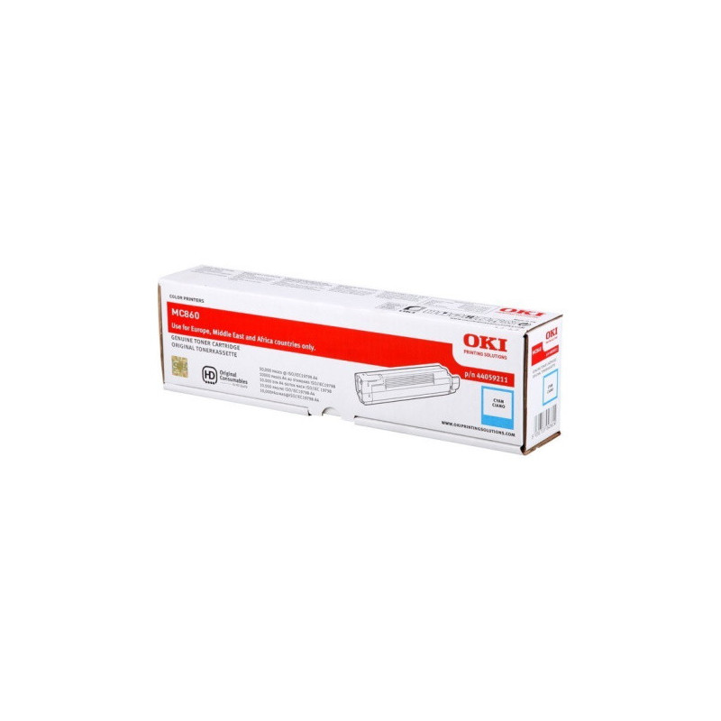 Cartouche cyan d'origine pour imprimantes OKI CX 2633, MC 860 CDTN