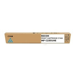 Cartouche/tambour d'origine MPC2551HE cyan pour imprimantes Ricoh MP