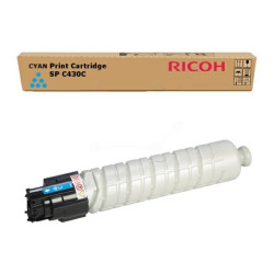 Cartouche Cyan Origine pour Ricoh TYPESPC430C, compatible Lanier LP
