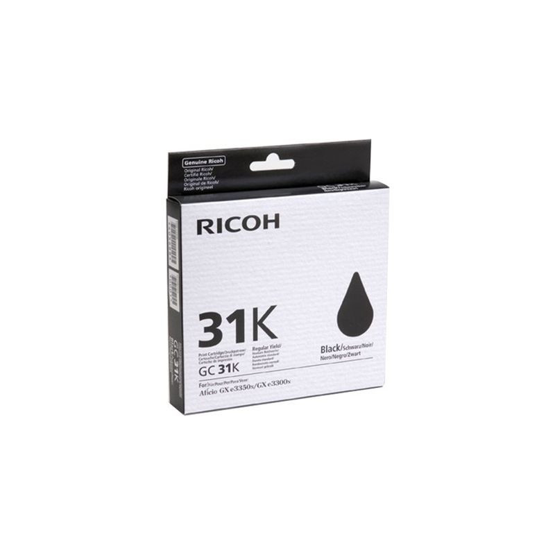 Cartouche Noire GC-31 Origine pour imprimantes Ricoh/Lanier