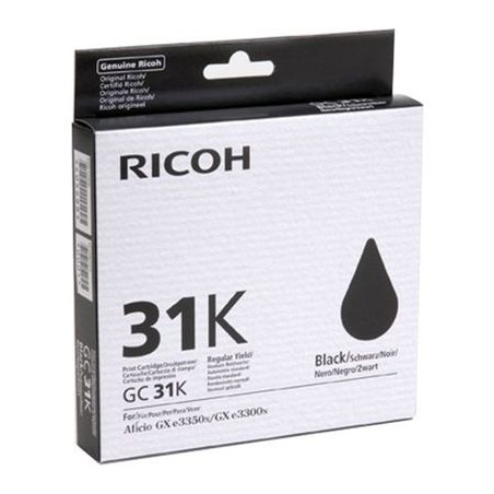 Cartouche Noire GC-31 Origine pour imprimantes Ricoh/Lanier