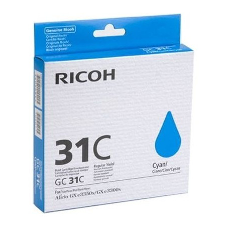 Cartouche d'origine GC-31 Cyan pour imprimantes Lanier/Ricoh