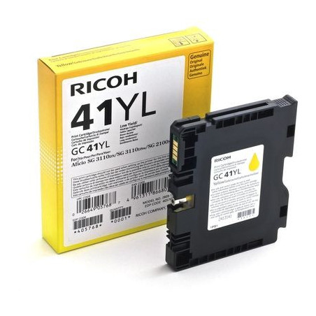 Cartouche d'encre Ricoh GC-41 Jaune · 600 pages