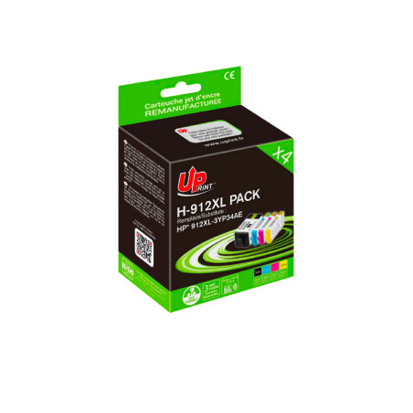 Cartouche UPrint Premium compatible HP OfficeJet 912XL BK+C+M+Y