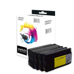 Pack de 4 cartouches d'encre Switch compatible HP CN045AE / 950xl/951xl Noir et couleur | Premium