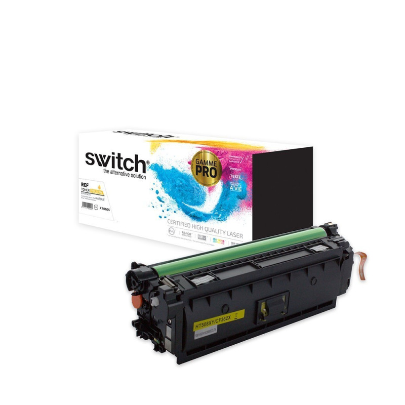 Cartouche Switch compatible CF362X / 508XY pour HP LaserJet M550