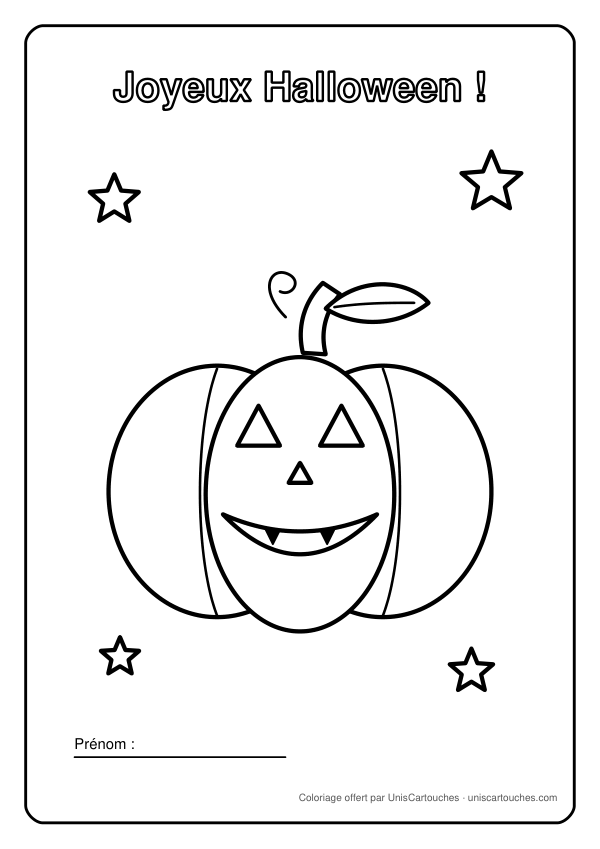 Coloriage Halloween : La citrouille