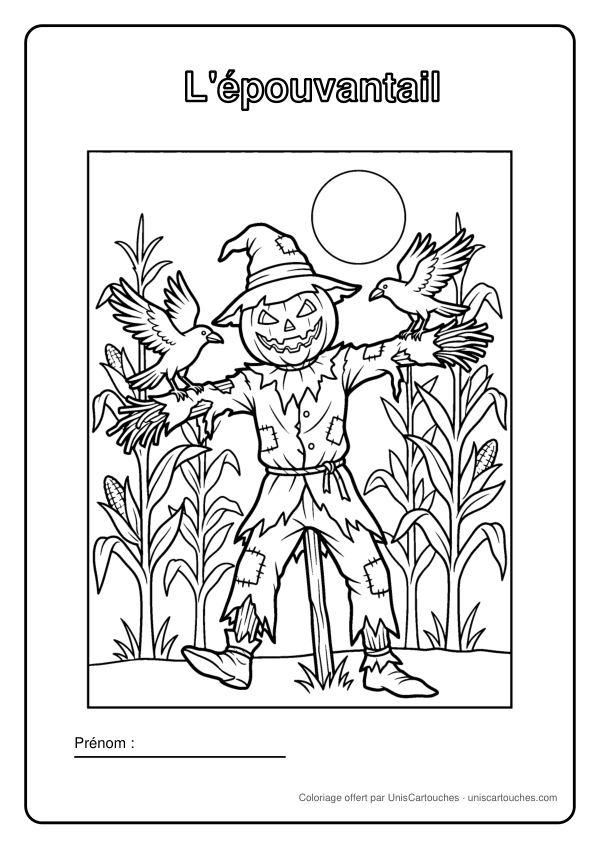 Coloriage Halloween : L'épouvantail