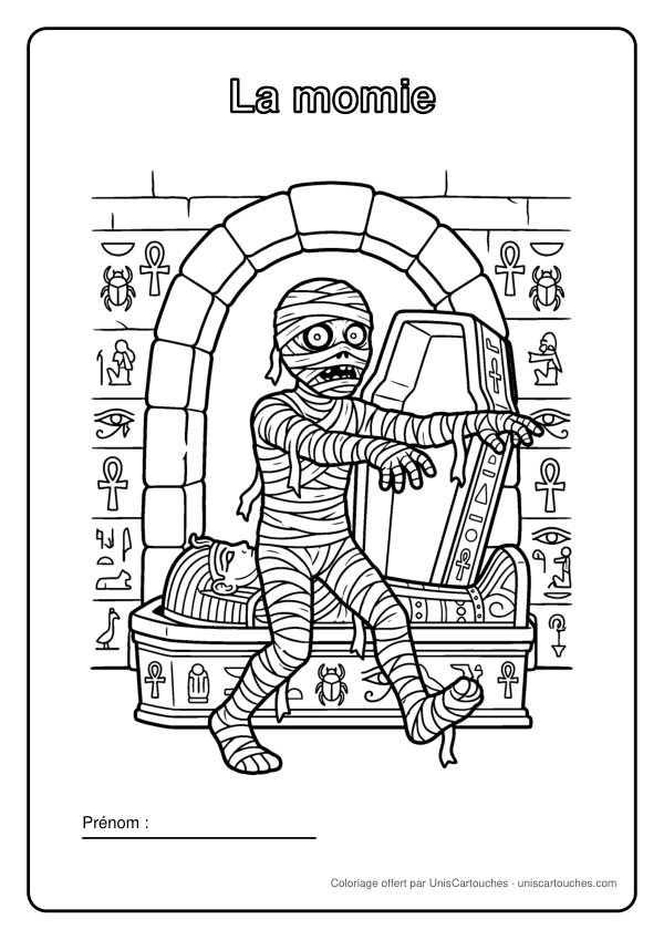 Coloriage Halloween : La momie